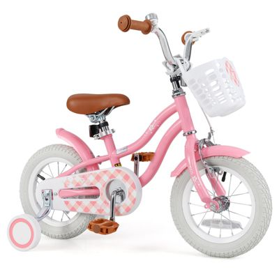 Kids Bike for Boys and Girls with Training Wheels and Front Basket