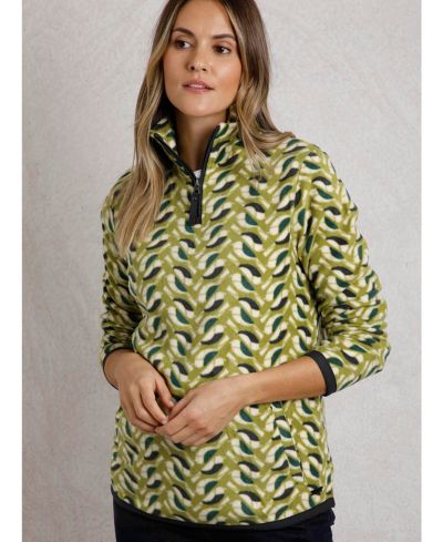 Женская микрофлисовая кофта Weird Fish Women's Reena 1/4 Zip Printed Microfleece