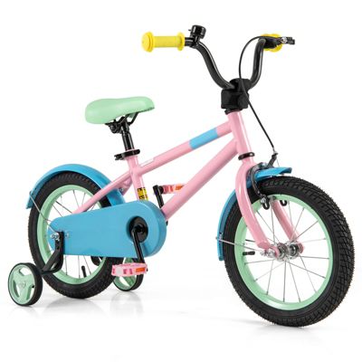 Slickblue 14" Adjustable Kids' Bicycle with Training Wheels, Ages 3-8