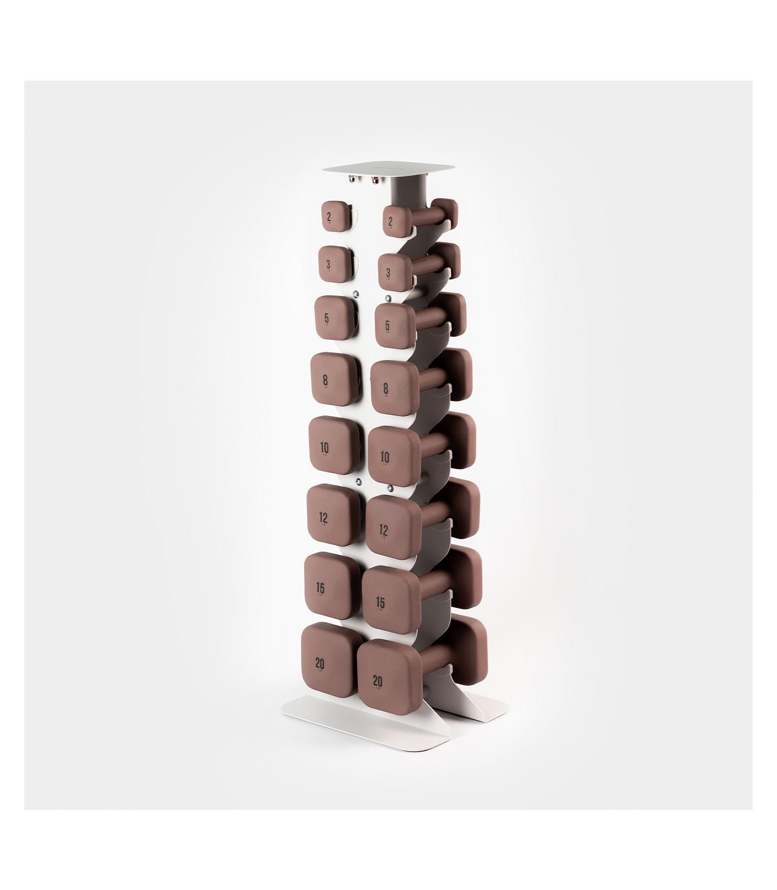 WeGym SafeGrip Dumbbells Full Set with Light Rack