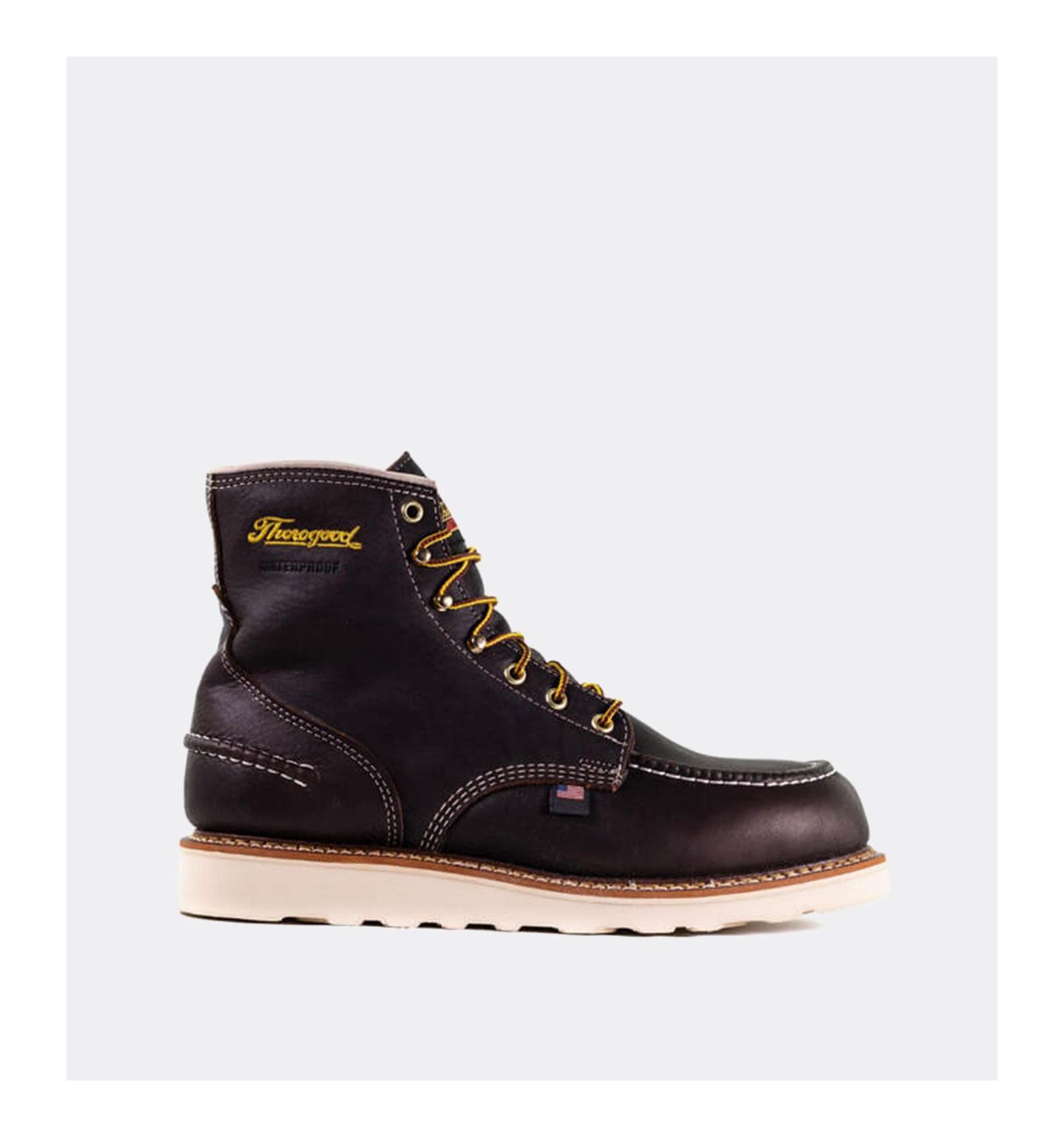 Thorogood Men's 1957 Series Waterproof 6" Briar Pitstop Moc Toe Work Boots for Men