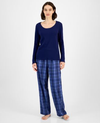 Charter Club Women's Long Sleeve Pointelle Top, Macy's Exclusive