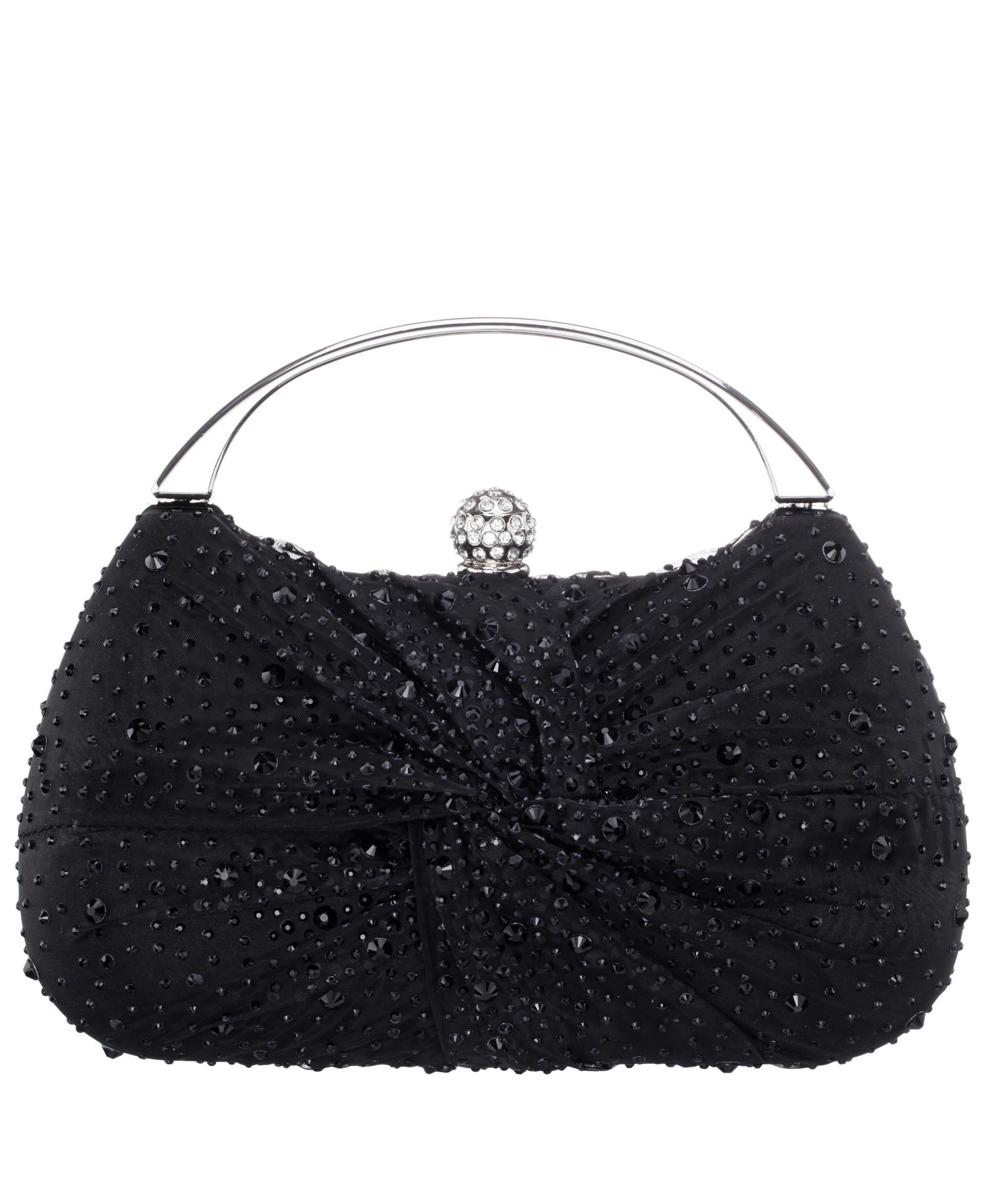 Клатч Nina Crystal Twist Chiffon and Satin Minaudiere Clutch Bag