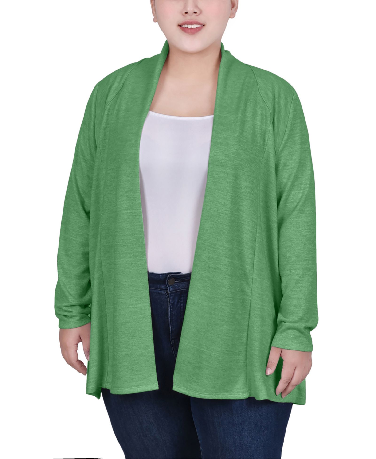 Женский кардиган NY Collection Plus Size с длинными рукавами