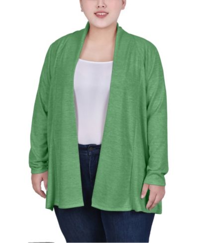 Женский кардиган NY Collection Plus Size с длинными рукавами