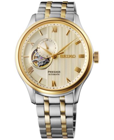 Seiko Men's Automatic Presage Japanese Garden Two-Tone Stainless Steel Bracelet Watch 42mm