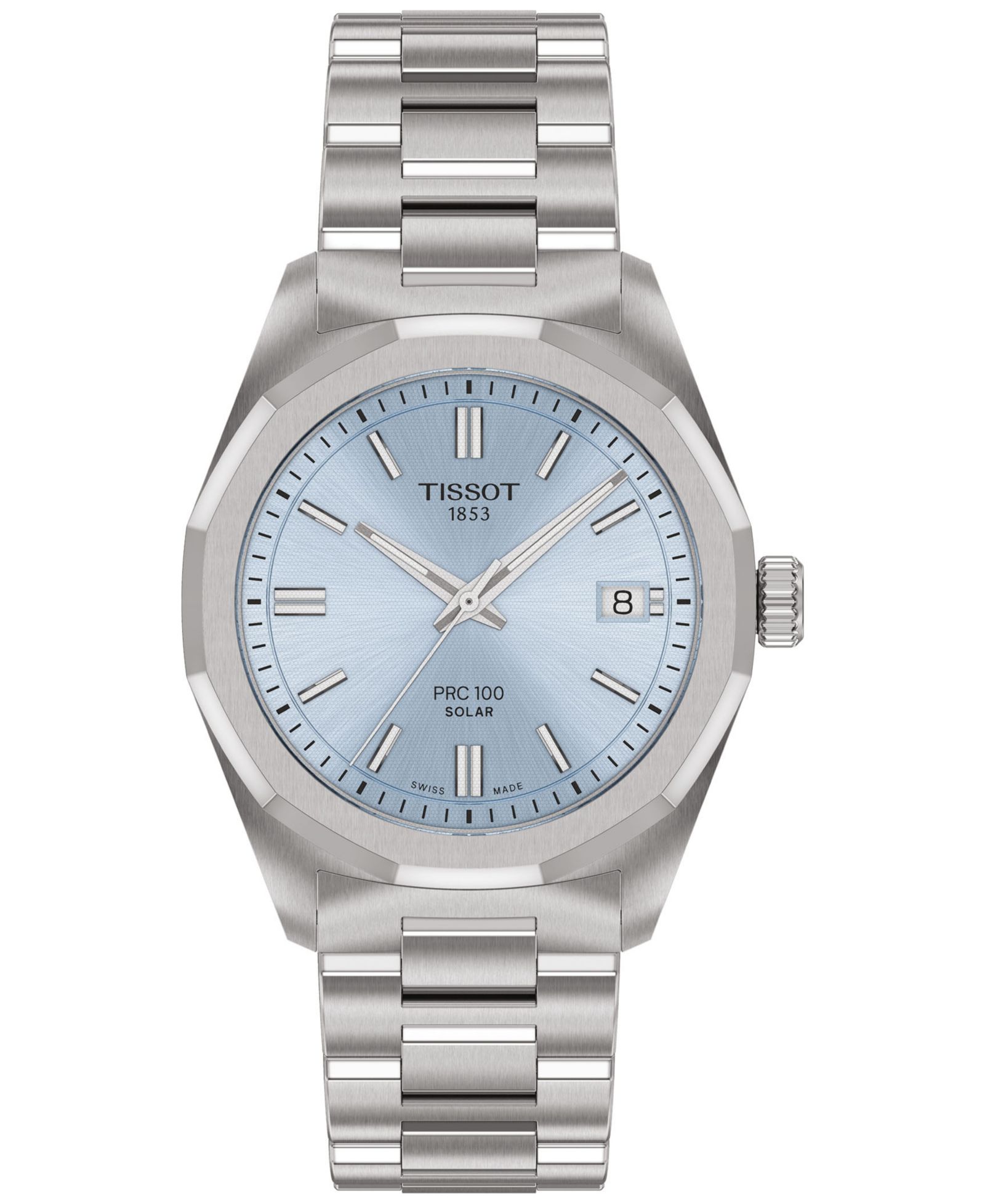 Женские часы Tissot Swiss PRC 100 Solar Stainless Steel Bracelet 34mm