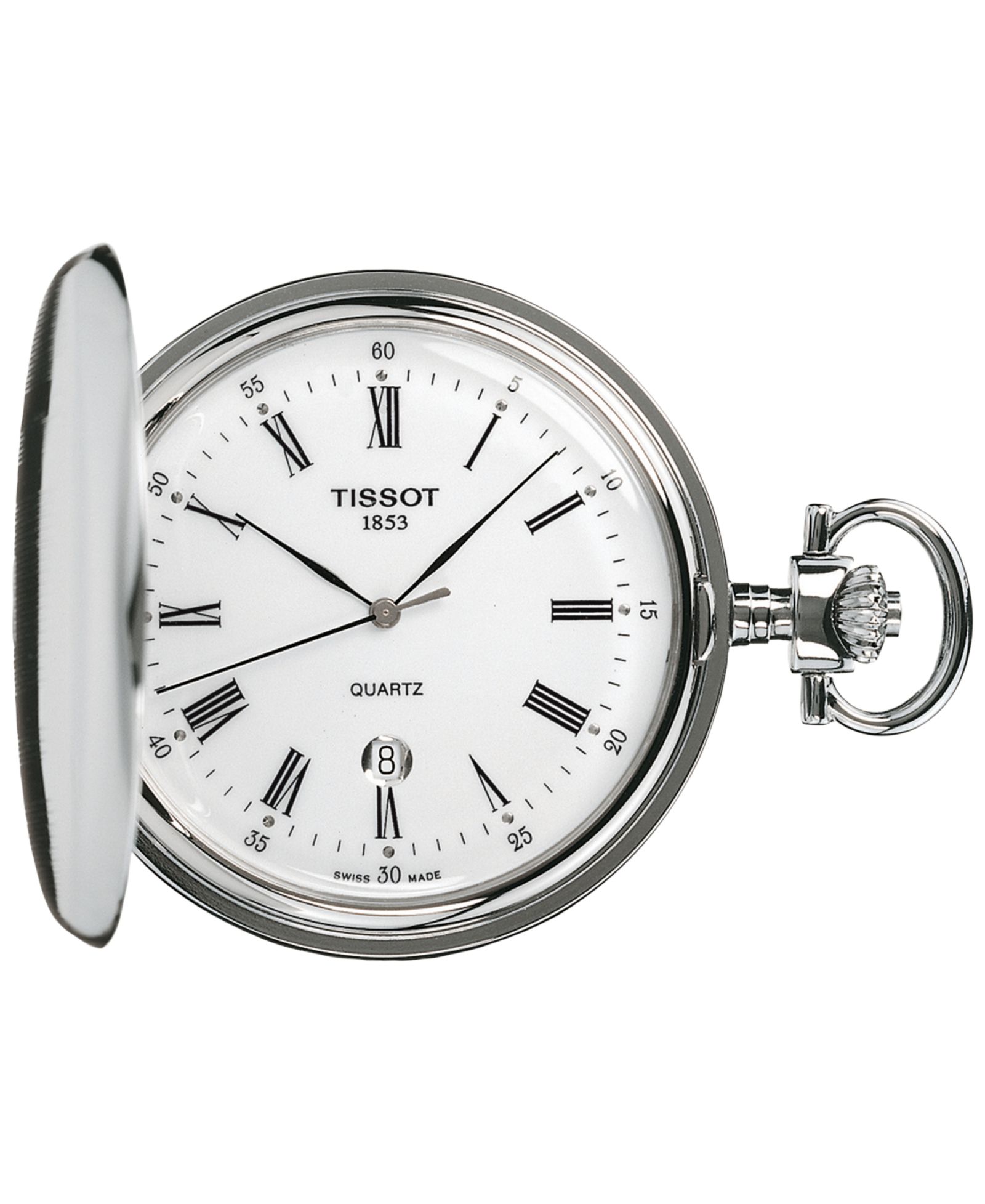 Унисекс карманные часы Tissot Savonnette из нержавеющей стали 49mm