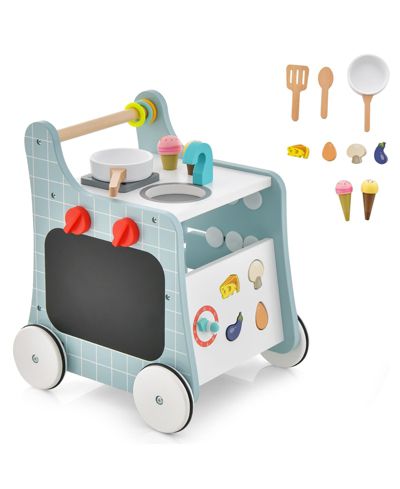 Slickblue Игровой детский ровер-каталка 6-в-1 с игрушечной кухней для детей старше 12 месяцев