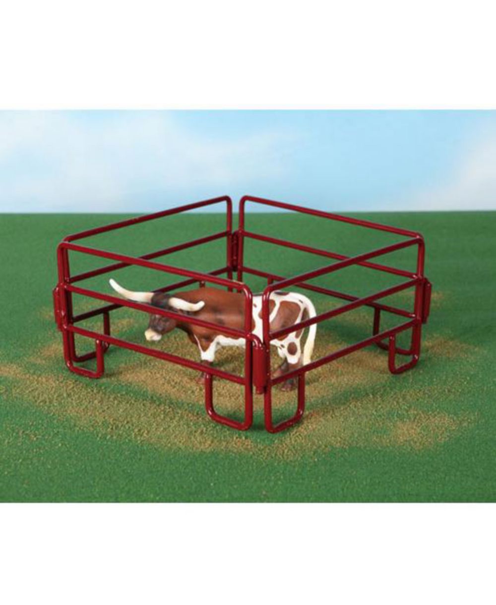 Набор загон для скота Little Buster Toys 1/16 Scale 4 Piece Red Welded Steel Panel