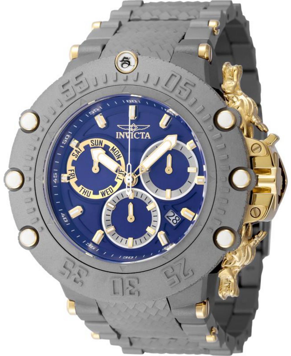 Invicta Men's 48193 Subaqua Quartz 2 Hand Blue, Gold, Titanium Dial Watch