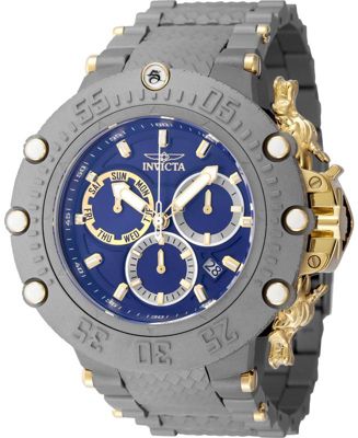 Invicta Men's 48193 Subaqua Quartz 2 Hand Blue, Gold, Titanium Dial Watch