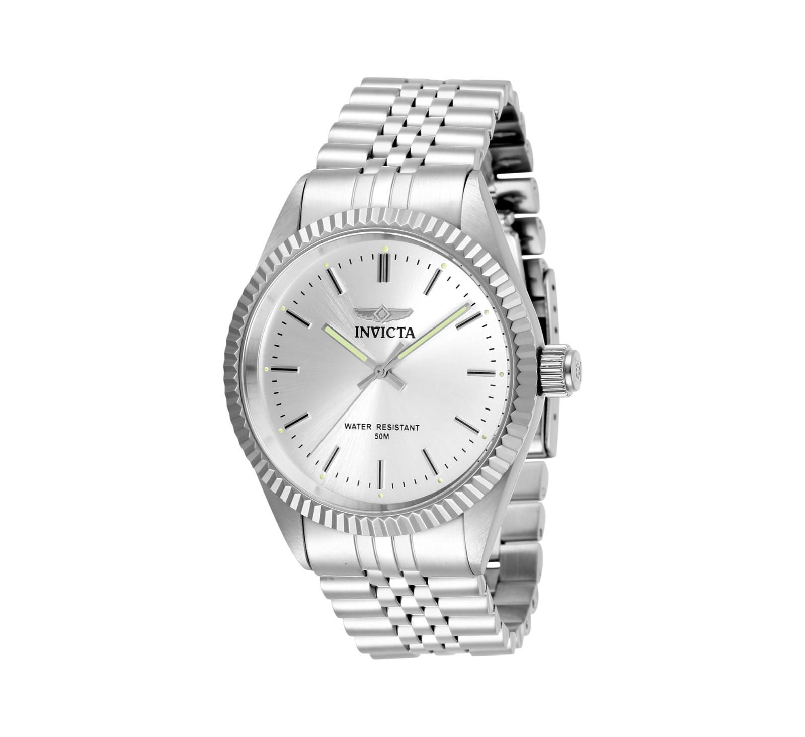 Invicta Men's 29373 Specialty Quartz 3 Hand Silver Dial Watch