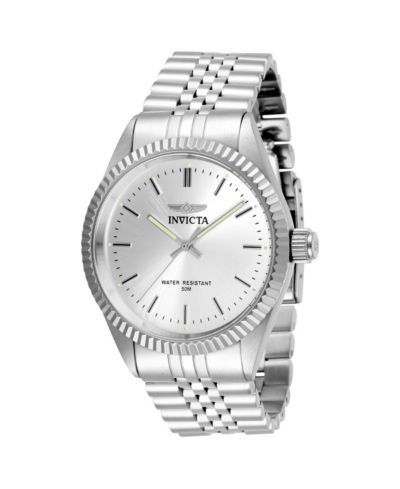 Invicta Men's 29373 Specialty Quartz 3 Hand Silver Dial Watch