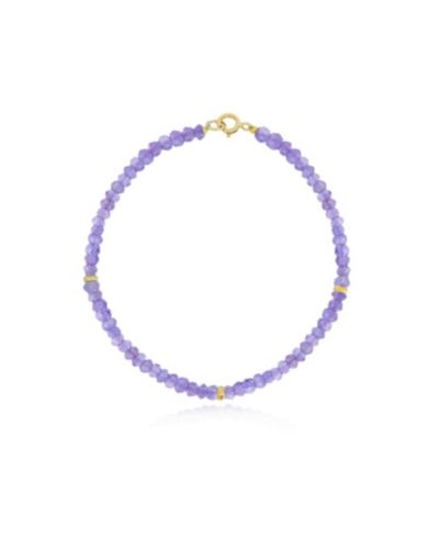The Lovery Amethyst Bead Bracelet 14k Gold