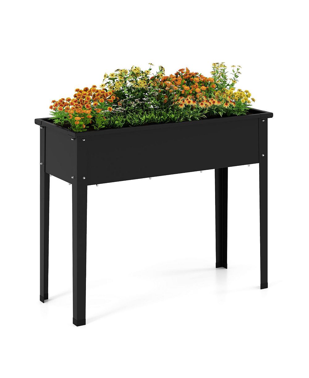 Приподнятая садовая грядка Slickblue Metal Planter Box с дренажными отверстиями