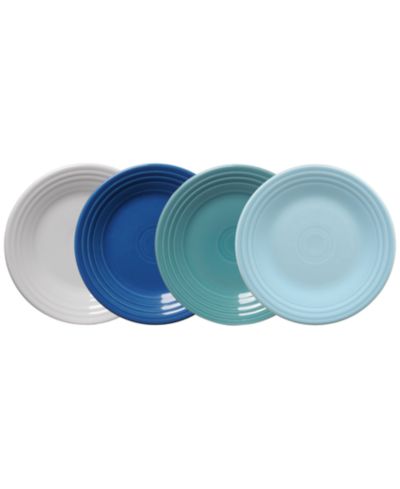 Fiesta Coastal Blues Classic Rim Luncheon Plates, Set of 4