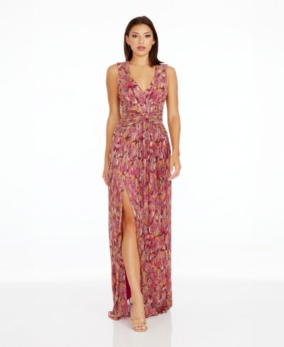Dress the Population Leanna Women's Metallic Fit & Flare Dress