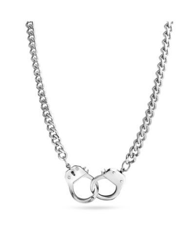 Bling Jewelry ожерелье Biker Punk Rock с крупной цепью и наручниками, черное золото серебро - 20"