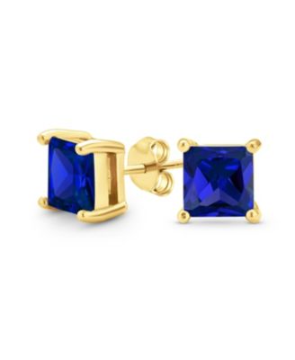 Серьги Bling Jewelry Square Purple CZ