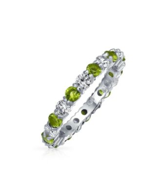 Кольцо Bling Jewelry Two Color Cubic Zirconia Stackable CZ Eternity Band Sterling Silver