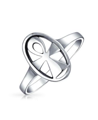 Bling Jewelry Кольцо Ankh Cross из стерлингового серебра.925