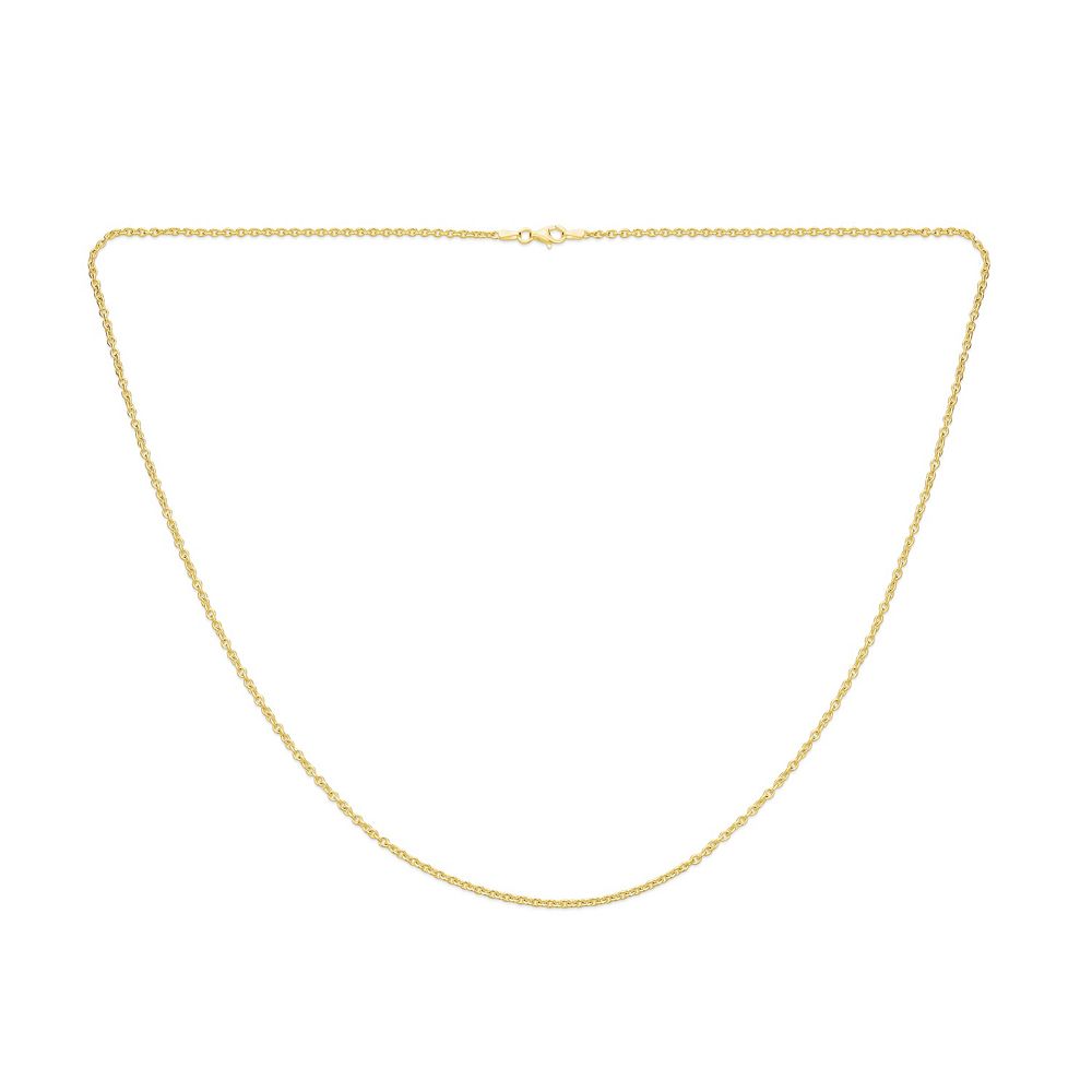 Bling Jewelry цепочка Rolo Link, 14K желтое напыление на серебре, 16-24 Inch