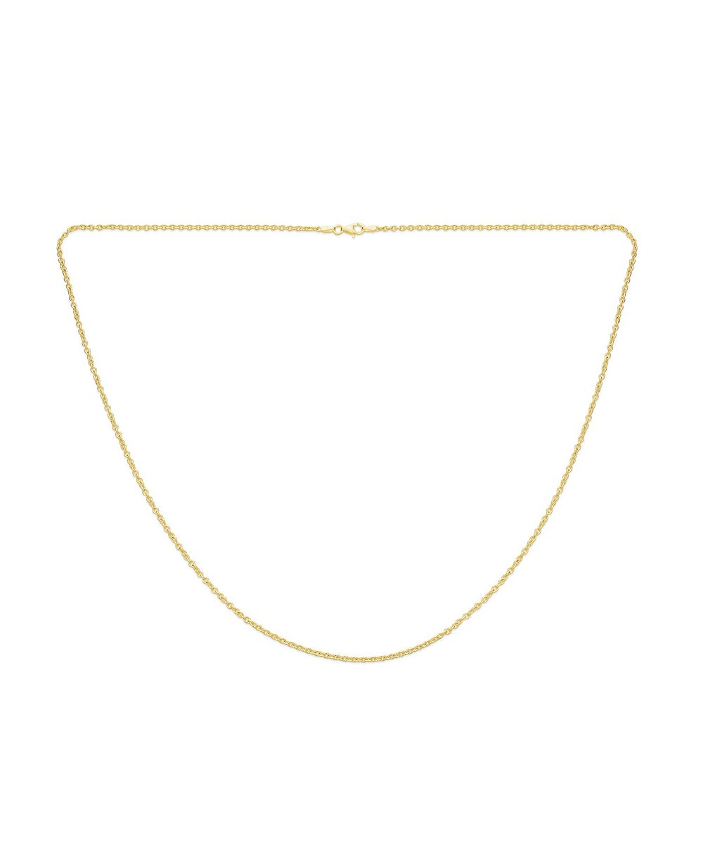 Ожерелье Bling Jewelry Fine Italian Rolo Link Chain 14K Yellow Plated Silver