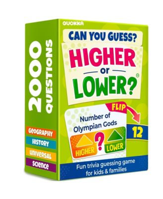 QUOKKA настольная игра для детей - семейная карточная игра для детей и взрослых - Higher or Lower | Guess Fun Questions | Легко учить | 2+ игрока