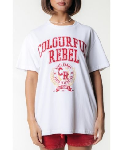 Женский футболк Colourful Rebel CR Varsity Loosefit