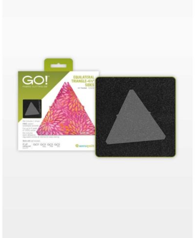 AccuQuilt GO! Equilateral Triangle Die - 4 1/4" Finished Sides for Quilting & Applique, Perfect for Fabric Cutting Machine and Quilting Projects