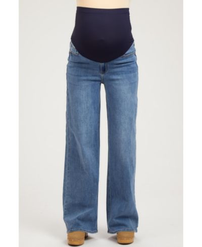 Pinkblush Women's Blue Wide Leg Jeans