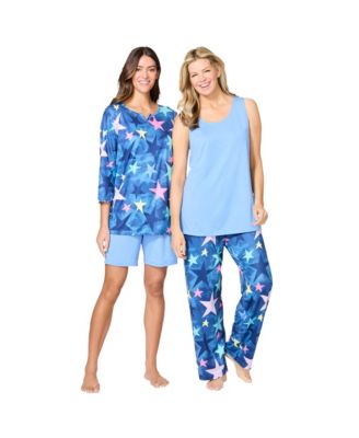 Dreams & Co. Plus Size 4-Piece Pajama Wardrober