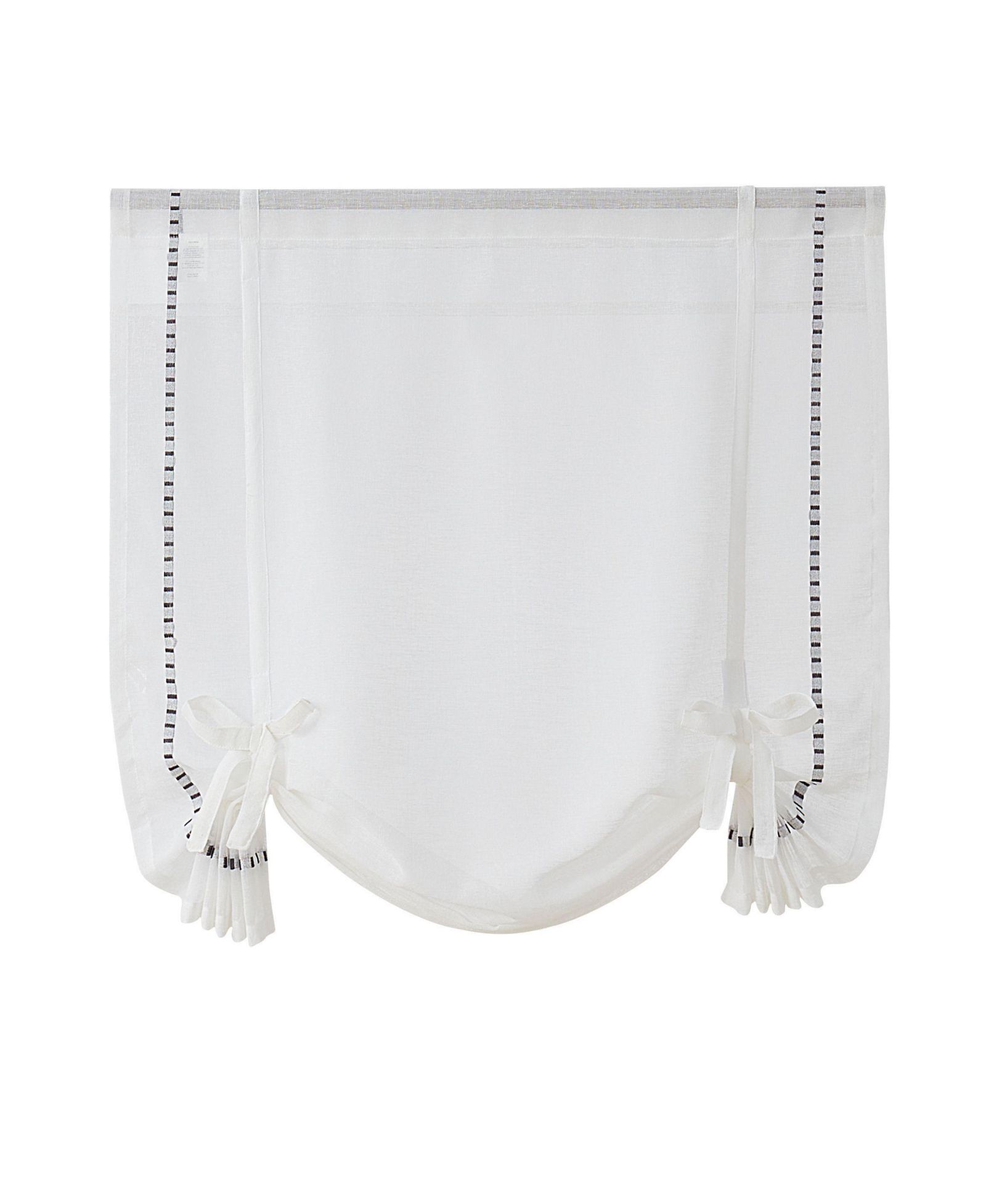 Штора Kate Aurora Rod Pocket Textured Yarn Sheer Tie Up Balloon Window Panel - 63 in. Long