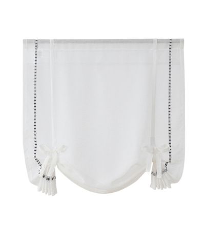 Штора Kate Aurora Rod Pocket Textured Yarn Sheer Tie Up Balloon Window Panel - 63 in. Long
