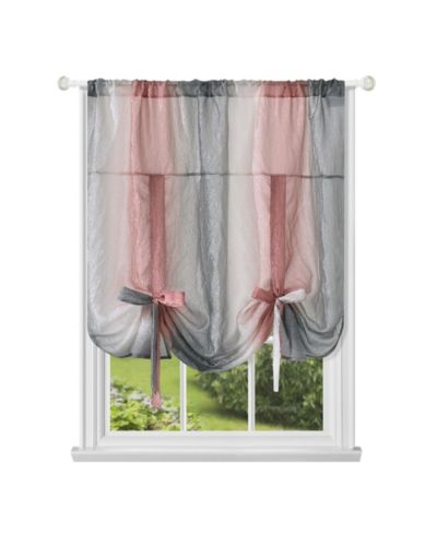 Штора Kate Aurora Crushed Faux Satin Silver & Blush Rose Pink Ombre