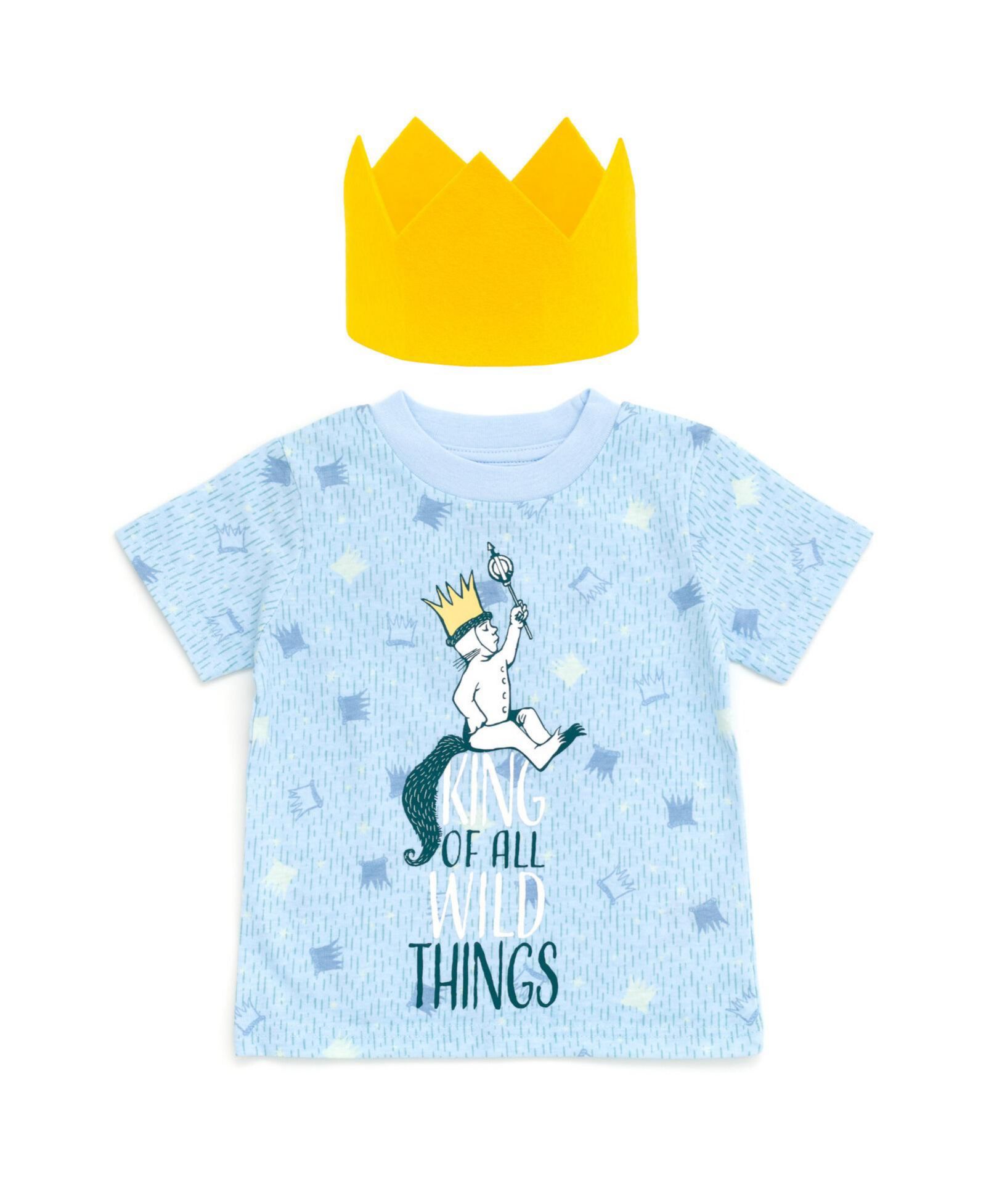 Детский комплект Where the Wild Things Are Baby Boys Max Cosplay T-Shirt и корона
