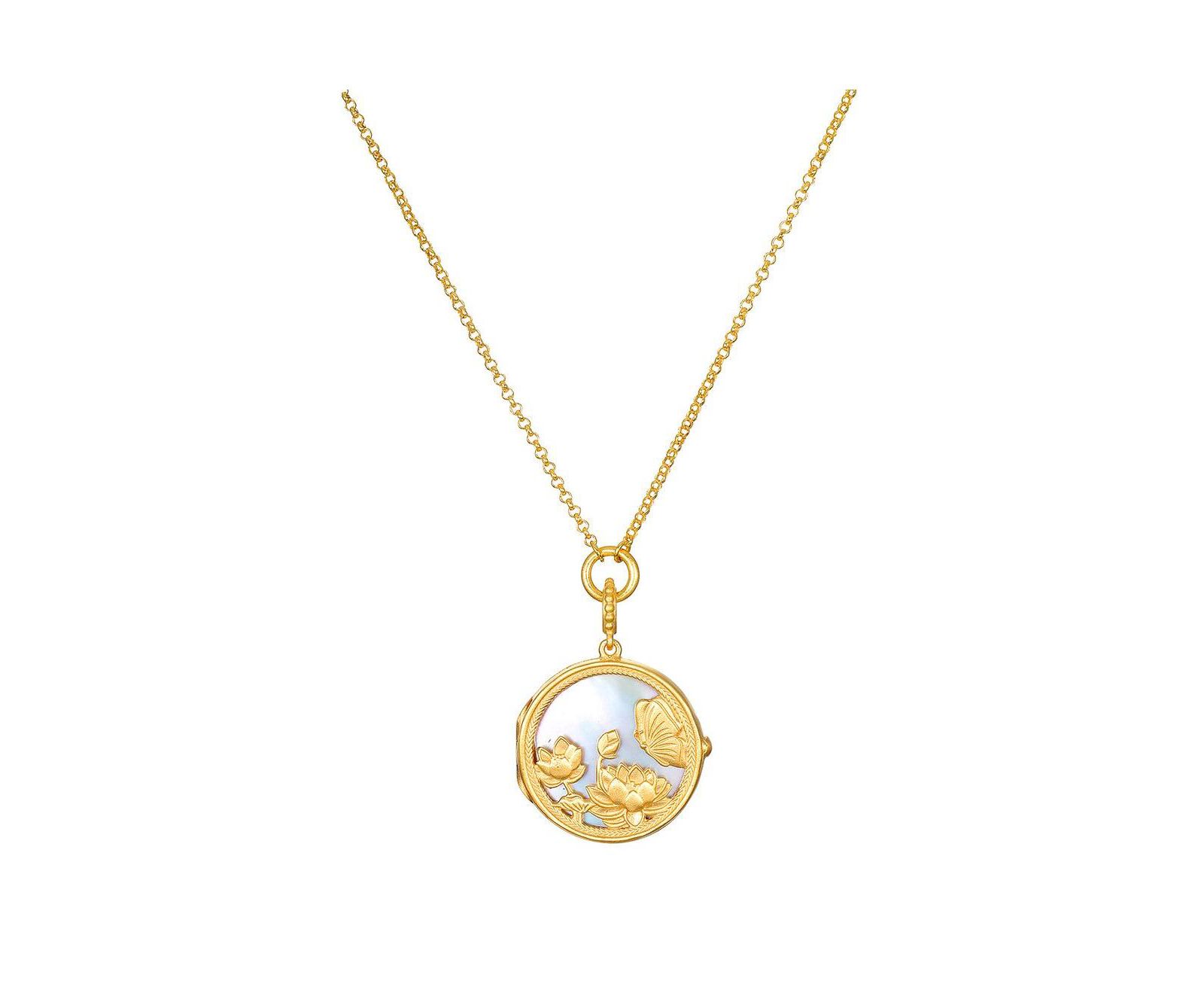 Ожерелье-кулон Take Flight Butterfly Pearl Locket