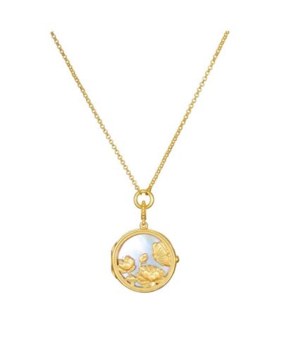 Ожерелье-кулон Take Flight Butterfly Pearl Locket