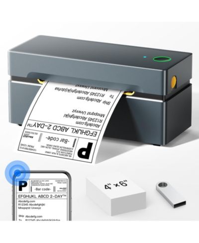Bluetooth принтер этикеток SWIFINT 4x6 для малого бизнеса. Беспроводная печать с iOS/Android/PC. Работает с Amazon, eBay, Shopify, USPS