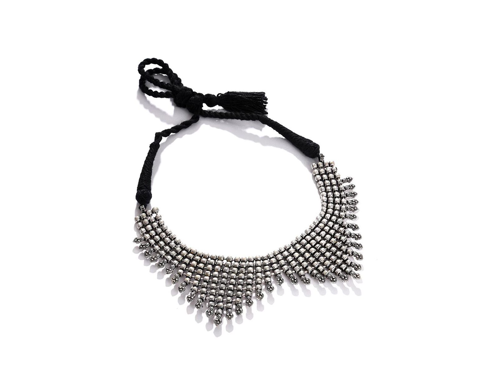 SOHI Женское Silver Metallic Wave Necklace