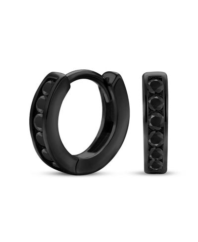 Bling Jewelry серьги-кольца Huggie с цирконием