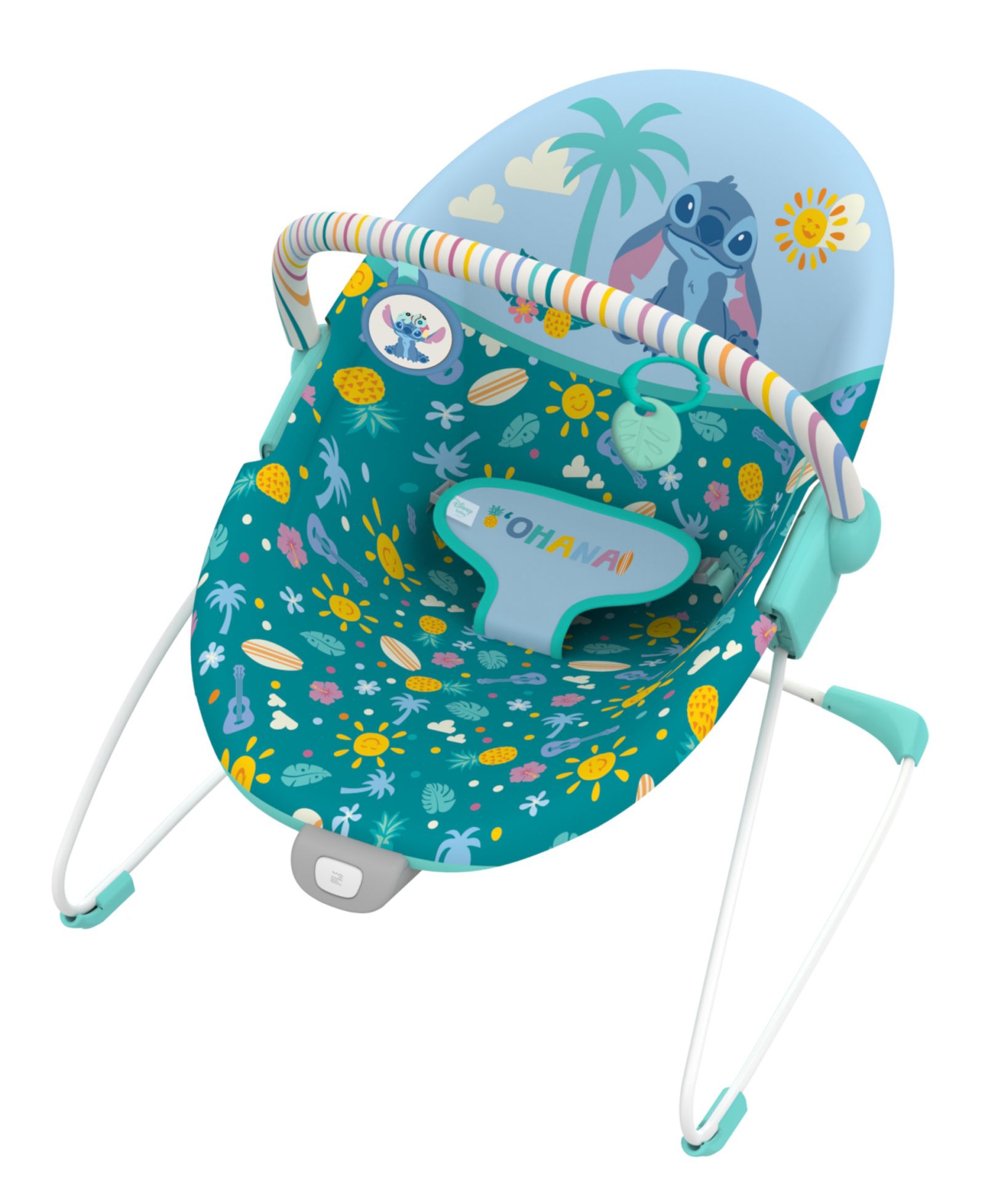 Bright Starts Детский шезлонг Disney Baby Stitch Ohana Paradise
