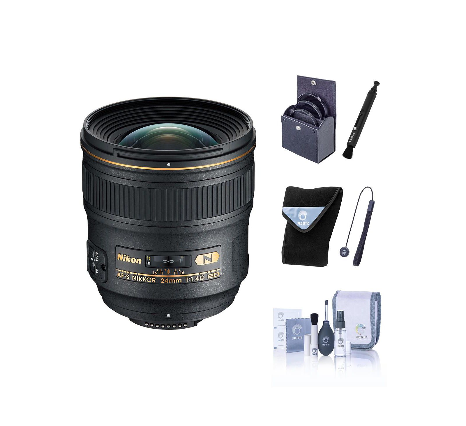 Nikon 24mm f/1.4G ED AF-S NIKKOR Lens, Bundle with Included Value