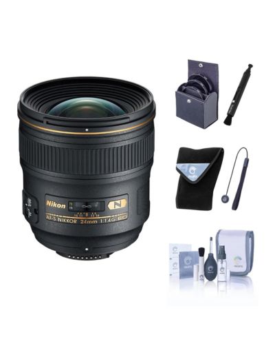 Объектив Nikon 24mm f/1.4G ED AF-S NIKKOR, комплект с фильтром 77mm, чехлом, набором для чистки и ремешком для крышки объектива