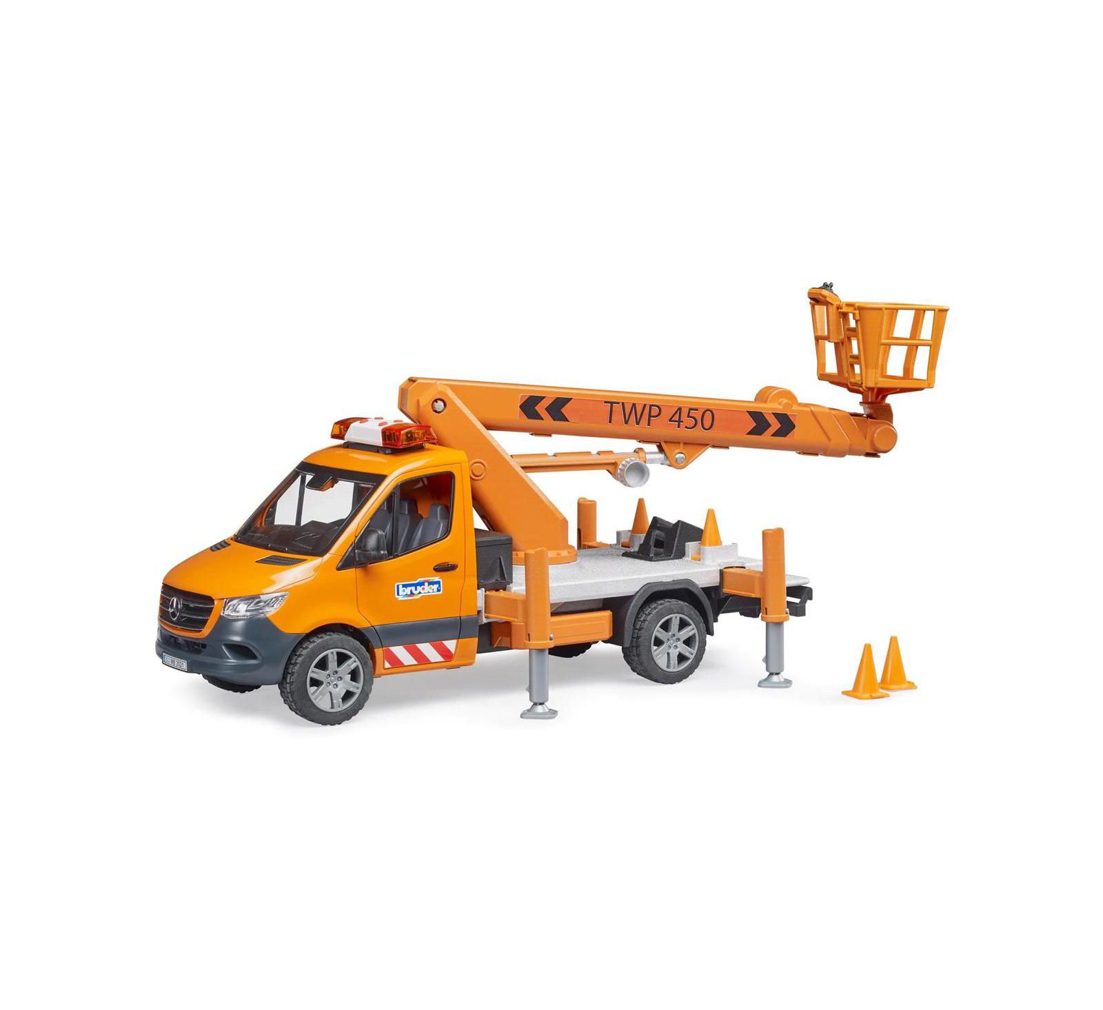 Грузовик службы спасения Bruder 1/16 Mercedes-Benz Sprinter с краном и звуковыми эффектами 02679