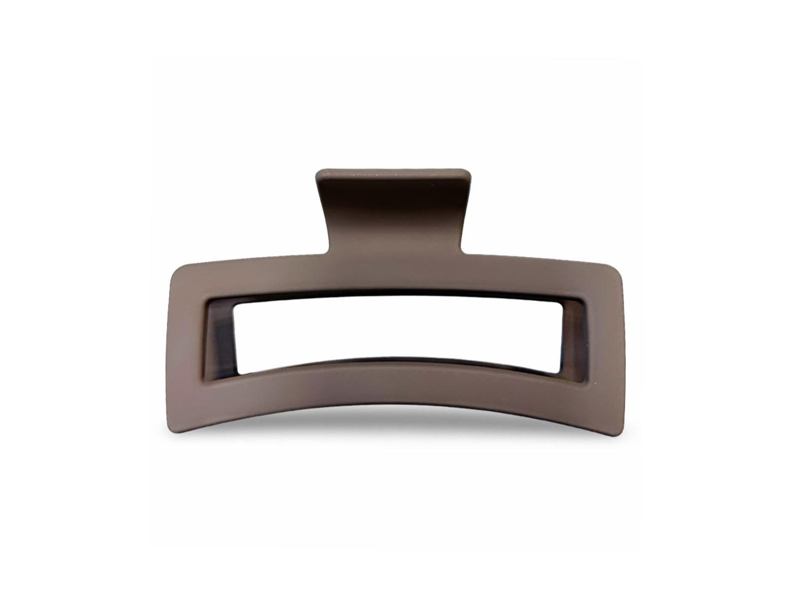 Extra Large Rectangular Claw Clip - Brown