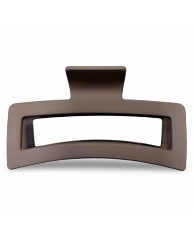 Extra Large Rectangular Claw Clip - Brown