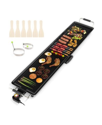 Slickblue Die-casting Aluminum 2 Cooking Surface and Adjustable Temperatures Extra Large Electric Griddle