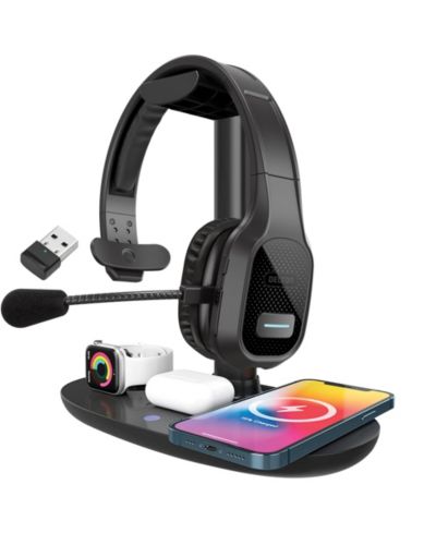 Беспроводная компьютерная гарнитура Delton и подставка для Qi-зарядки, 2.4G USB Bluetooth